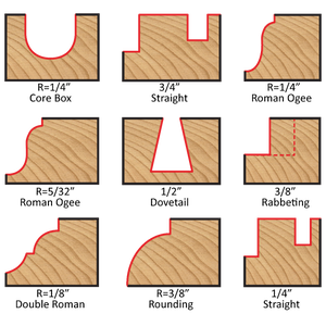 Dimar WP24-3 - Carbide Tipped, 24 Piece Router Bit Sets, 3 Flute , 1/4" Shank