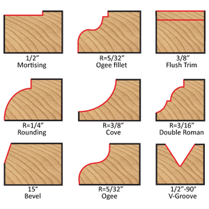 Dimar WP2412-3 - Carbide Tipped, 24 Piece Router Bit Sets, 3 Flute , 1/2" Shank