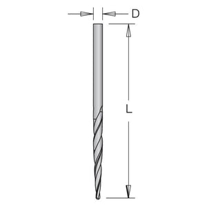 Dimer TDB-11|64 - 11/64" Dia, HSS, Taper Drill Bit Only, 2" Cutting length, 3 1/4" Length