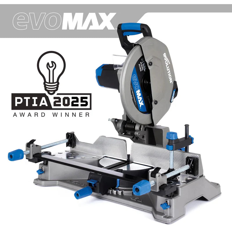 Evolution S14MCS: Cold Cut Mitering Chop Saw With 14 in. EVOMAX14ST Blade | Heavy Duty | Metal Cutting
