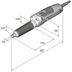 GSZ4-90EL Die Grinder 350W long neck - 3500 to 8500 RPM 120V