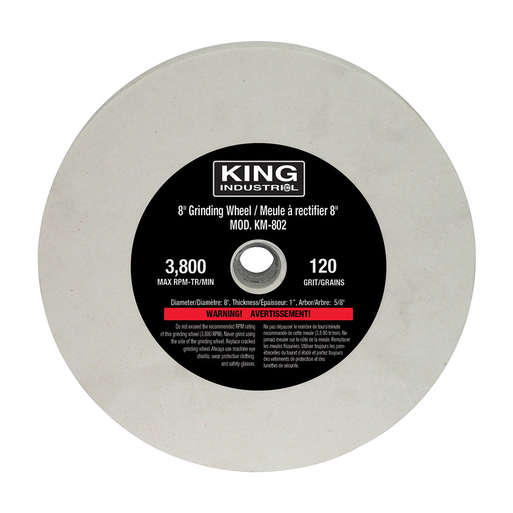 King KC-895LS - 8" LOW SPEED BENCH GRINDER WITH LIGHT