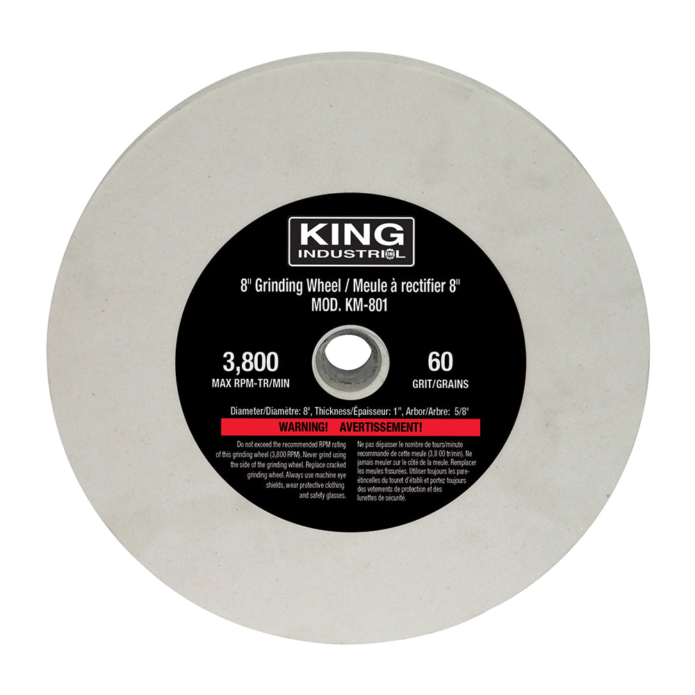 King KC-895LS - 8" LOW SPEED BENCH GRINDER WITH LIGHT