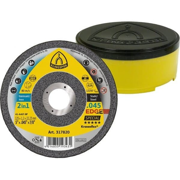 Klingspor EDGE Special - Kronenflex cut-off wheels 1/32 - 3/64 Inch for Stainless steel, Steel