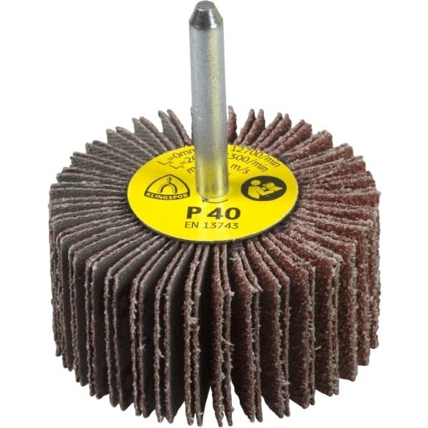 Klingspor KM 613 - Mounted flap wheel for stainless steel and metal