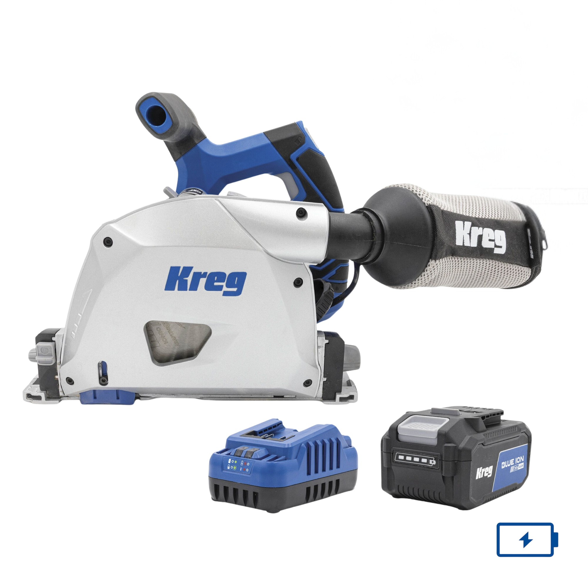 Kreg 20V Ionic Drive™ 6 1/2" Plunge-Cut Track Saw Kit