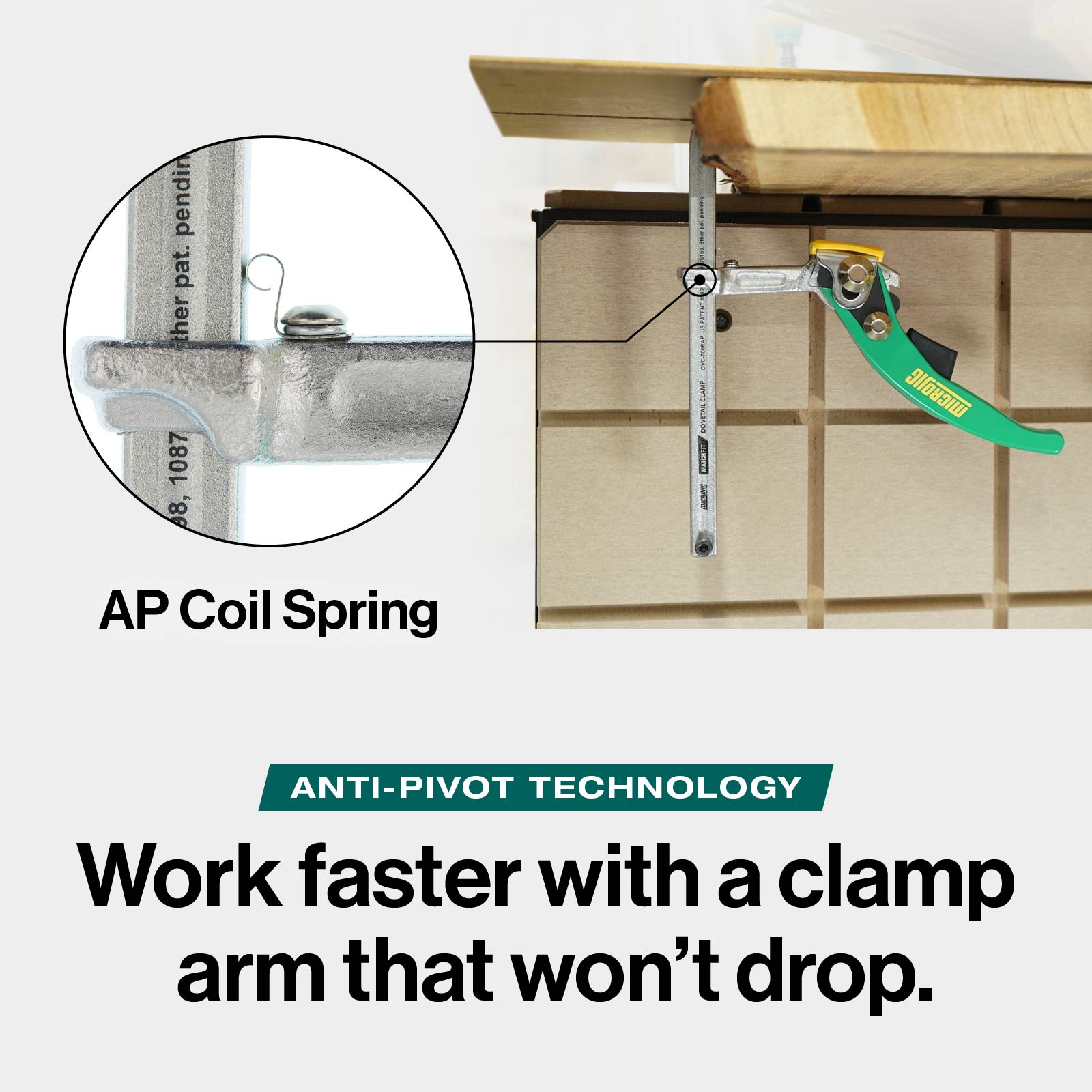 Microjig DVC-700RAP - MATCHFIT Dovetail Ratchet Clamp AP