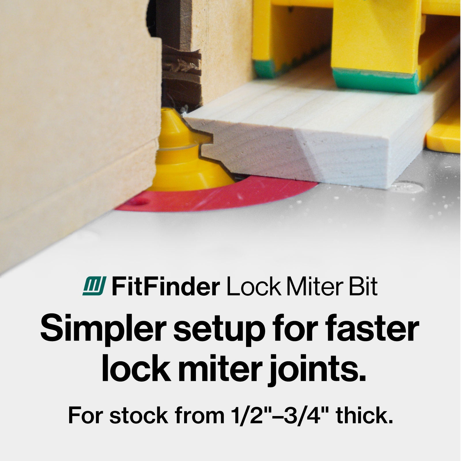 Microjig MB-050-0750LM - FITFINDER Lock Miter Router Bit 1/2" Shank