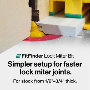 Microjig MB-050-0750LM - FITFINDER Lock Miter Router Bit 1/2" Shank