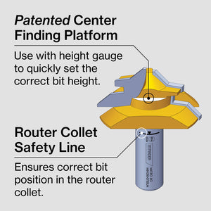 Microjig MB-050-0750LM - FITFINDER Lock Miter Router Bit 1/2" Shank