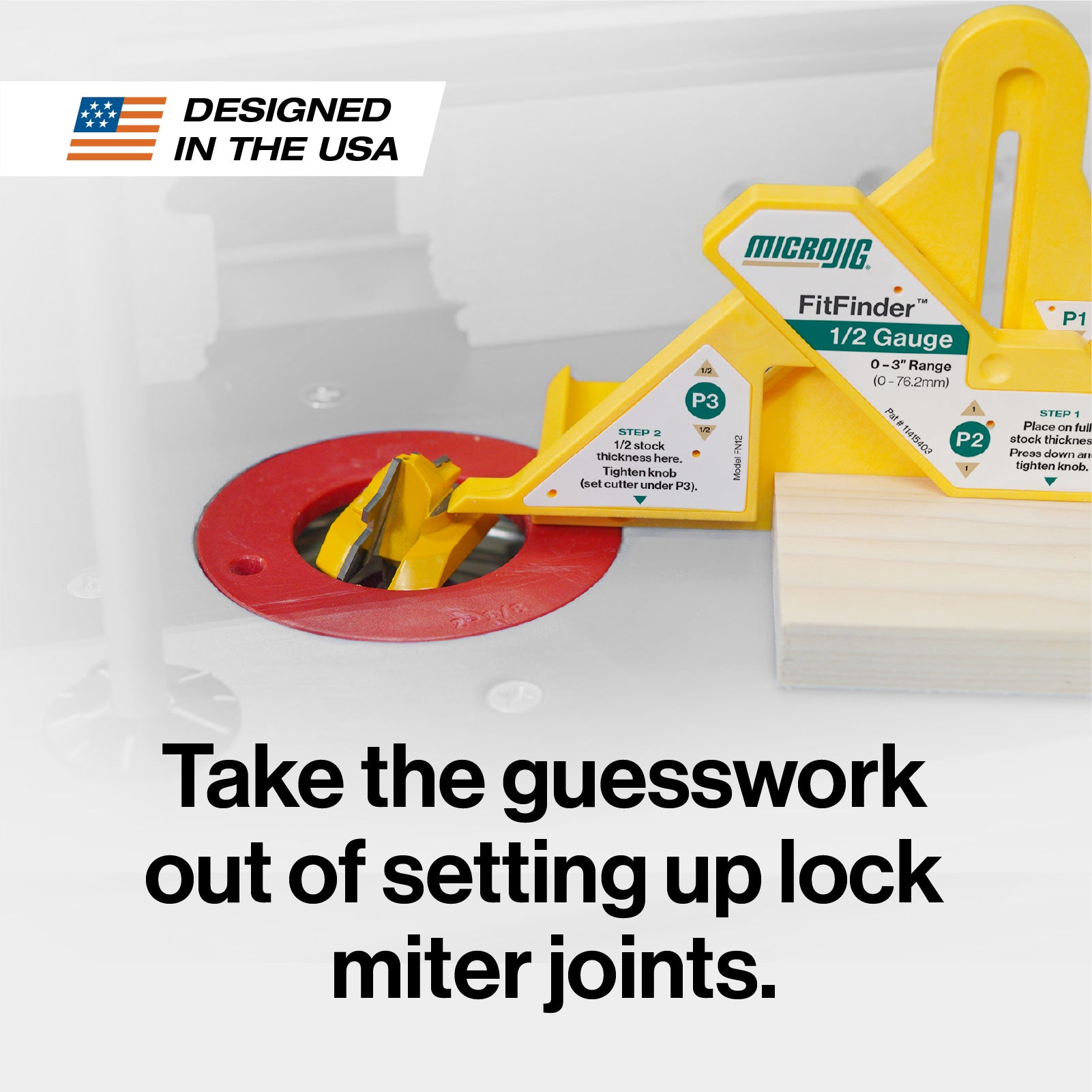 Microjig MB-050-0750LM - FITFINDER Lock Miter Router Bit 1/2" Shank