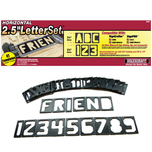 Milescraft 2201 2-1/2″ Horizontal Character Template Set