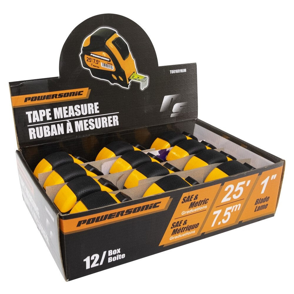 ROK T001691HJM Tape Measure 1" x 25'/7.5M