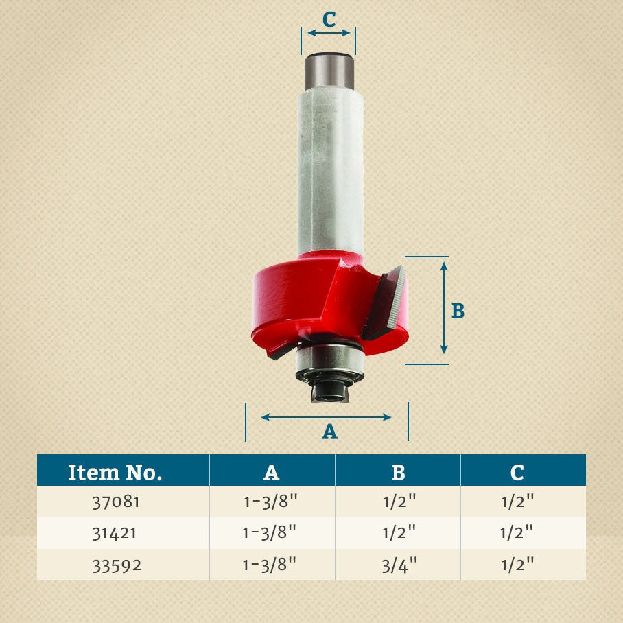 Rockler 37081 GRP18710 Freud Rabbeting Router Bits - 1/2" Shank