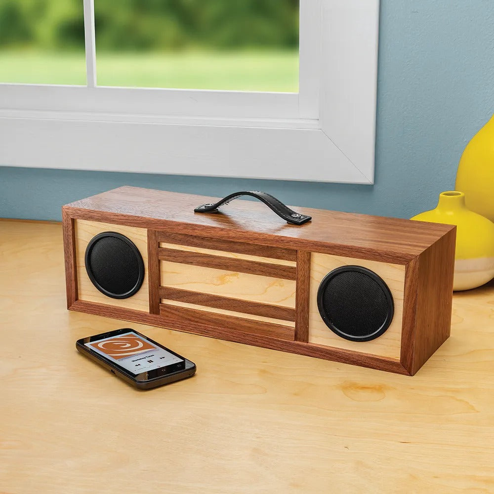 Rockler 50995 - Stereo Wireless Speaker Kit with 2 Speakers and Playback/Volume Controls