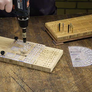 Rockler 51133 - Small Cribbage Board Templates, 3-Player, Curved Track