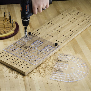 Rockler 52403 - XL Cribbage Board Templates, 3-Player, Curved Track