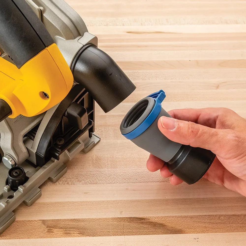 Rockler 68966 - Dust Right FlexiPort Power Tool Hose Kit with Click-Connect, 3' to 12' Expandable Hose