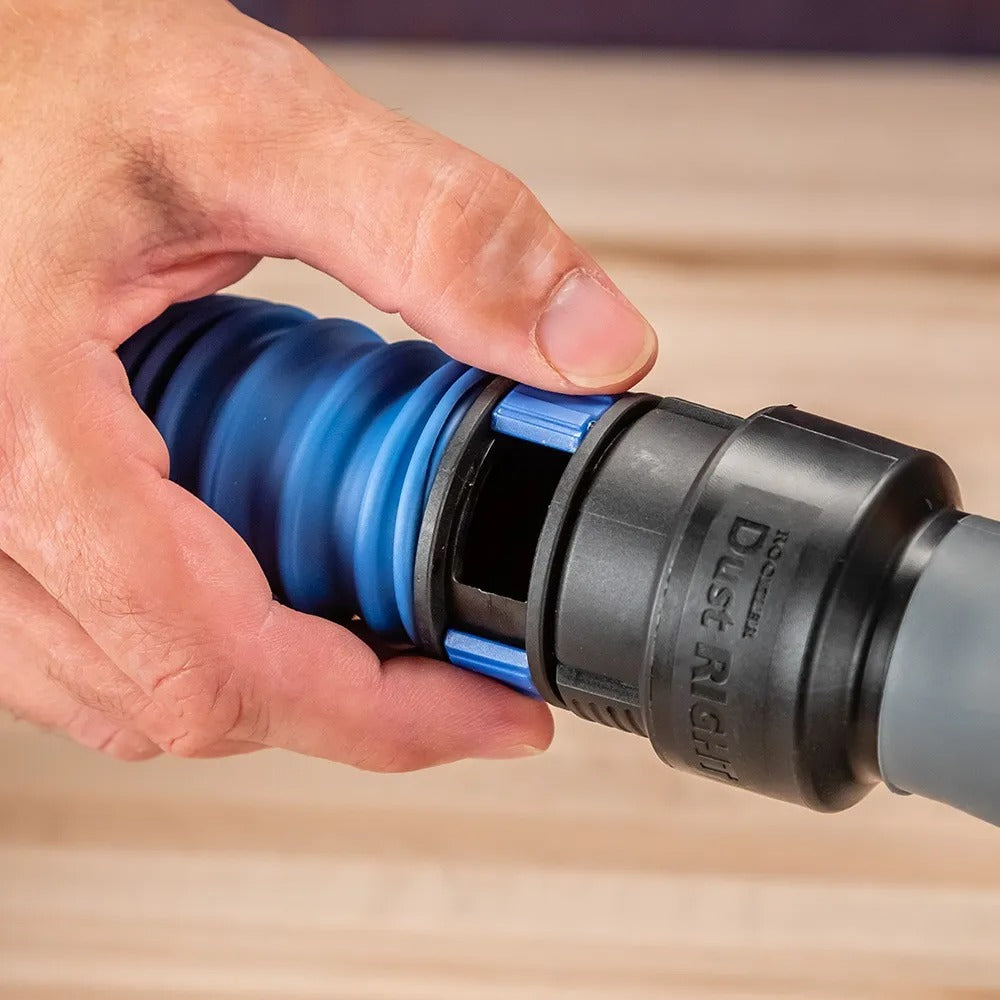 Rockler 68966 - Dust Right FlexiPort Power Tool Hose Kit with Click-Connect, 3' to 12' Expandable Hose