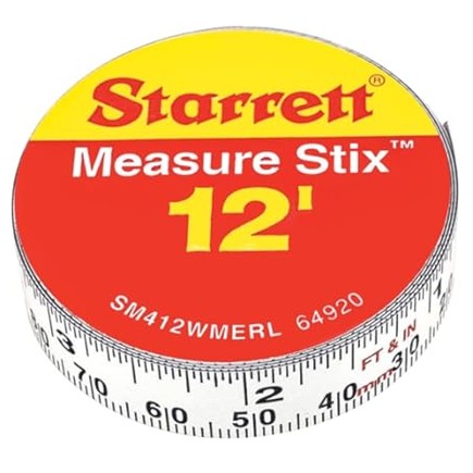 Self Adhesive Steel Tape 1/2" X 12' R To L Metric/English