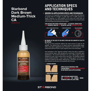 StarBond "Dark Brown" Medium-Thick CA Glue