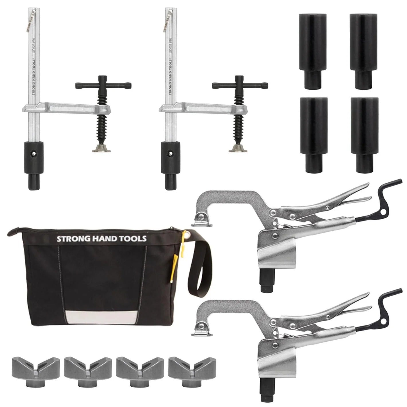 Strong Hand TSBM-A 12-pc Clamping Kit w/ Tool Pouch, 16 mm Scout Series metric Kit A