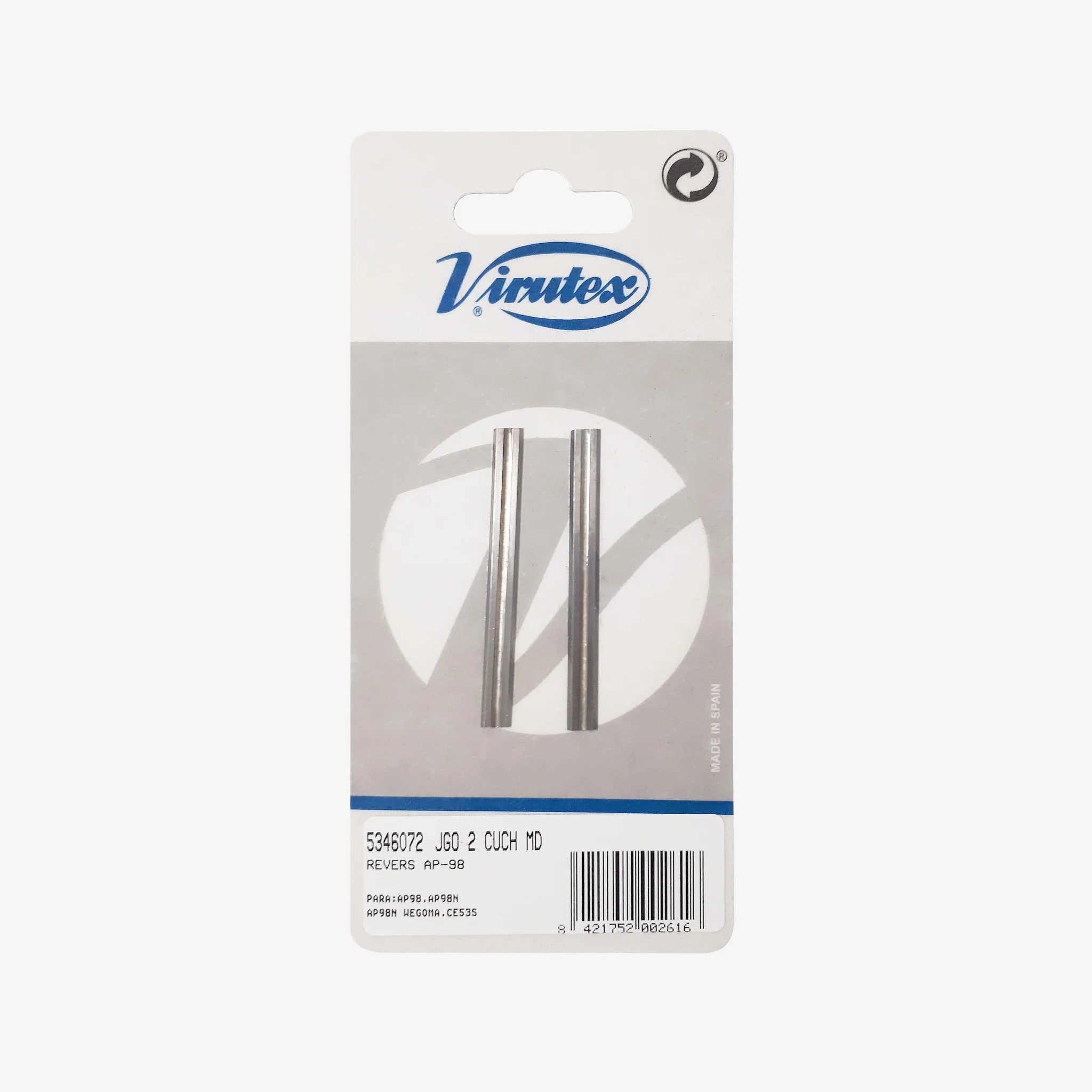 Virutex 5346072 Reversible Carbide Blade Set 2 Pcs : Durable Planer Blades