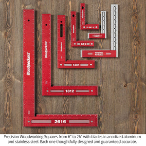 Woodpeckers 26” and 18” Precision Woodworking Squares