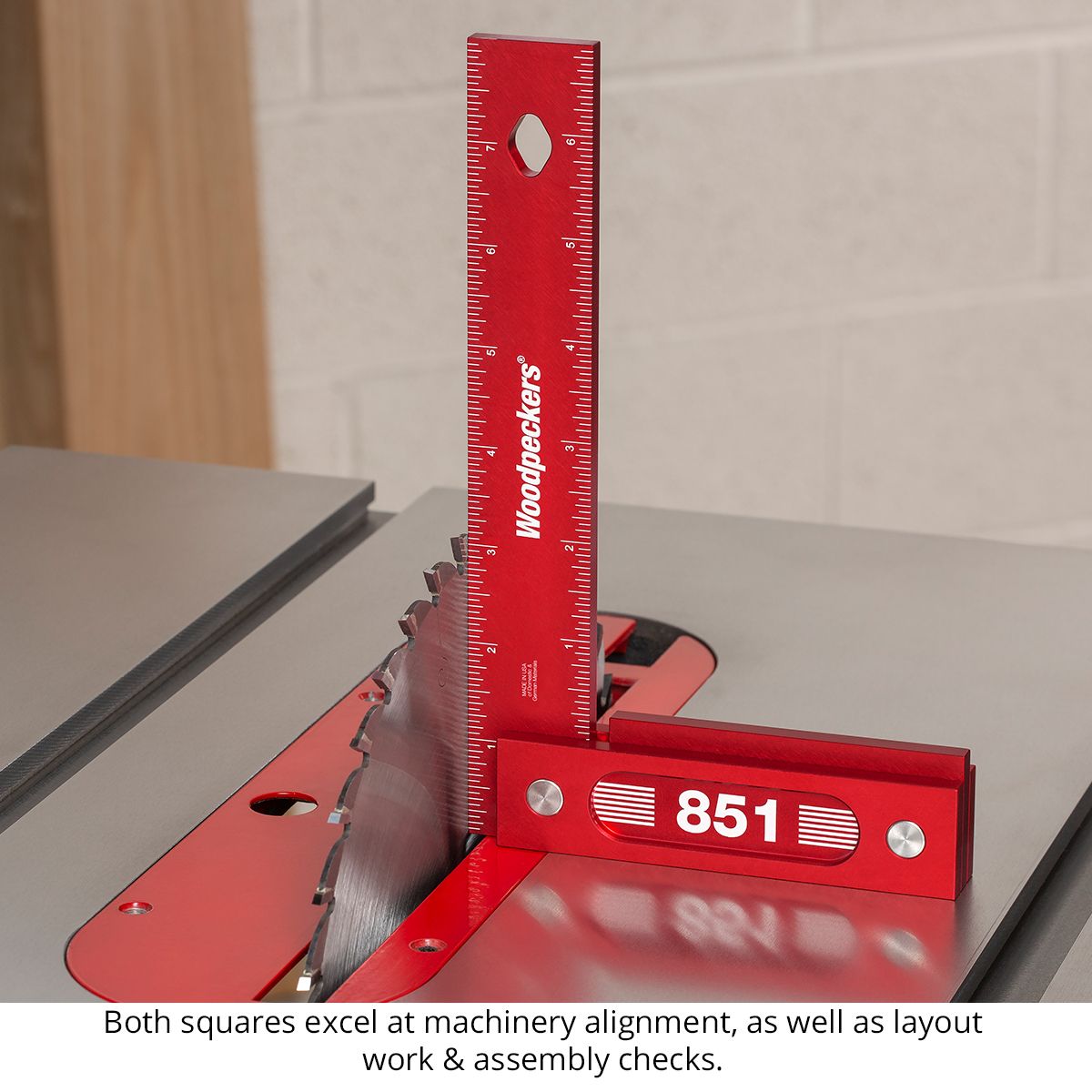 Woodpeckers 641 and 851 Precision Woodworking Squares