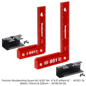 Woodpeckers 641 and 851 Precision Woodworking Squares