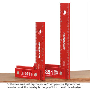 Woodpeckers 641 and 851 Precision Woodworking Squares