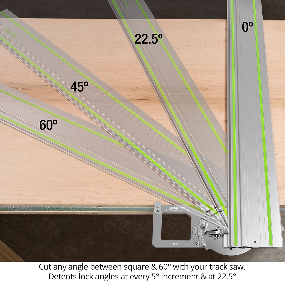 Woodpeckers ADTKSQ-NC Adjustable Track Square