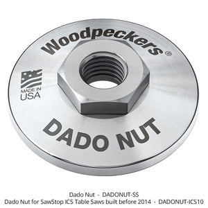 Woodpeckers Dado Nut for SawStop Table Saws