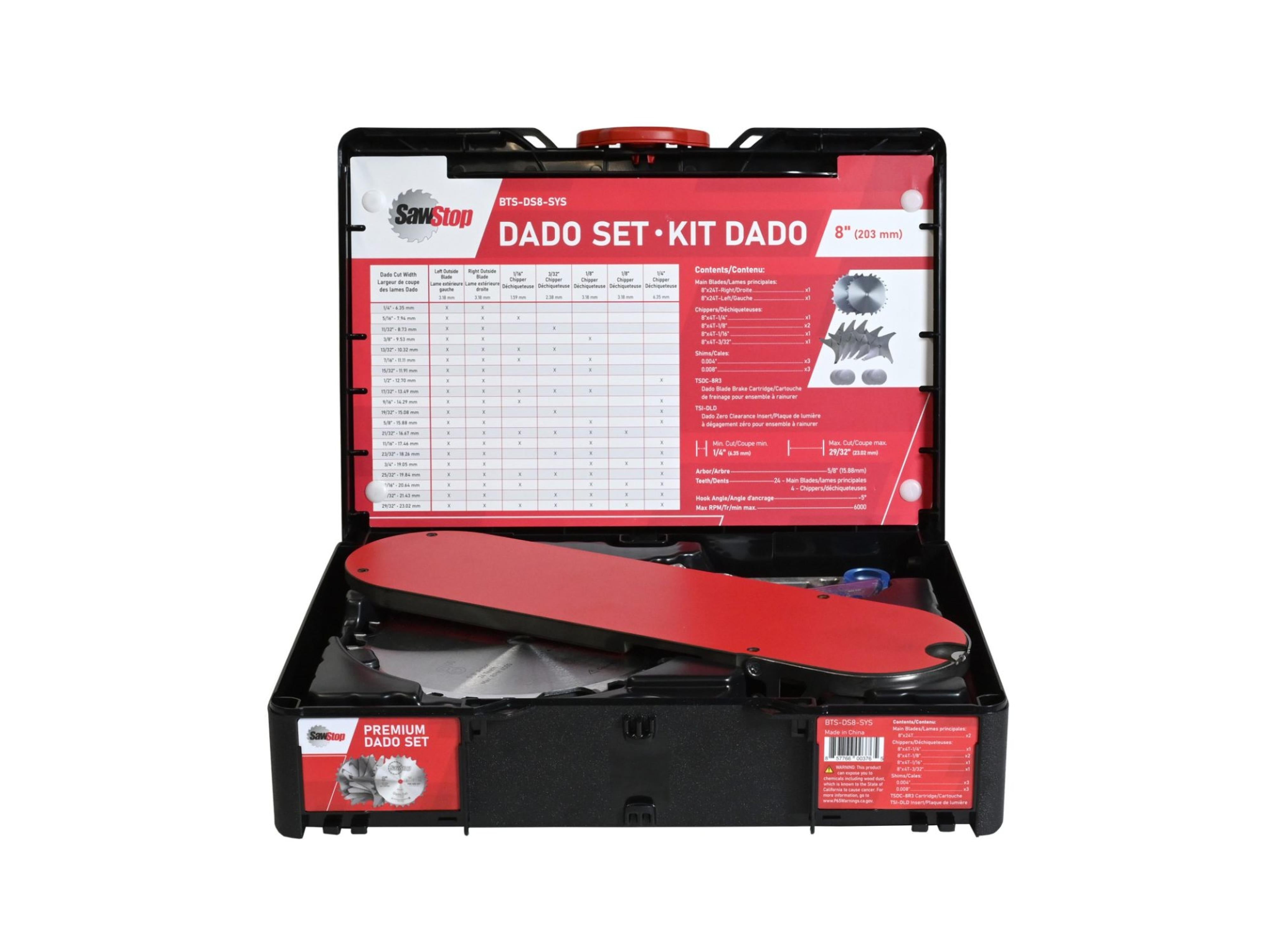 SawStop BTS-DS8-SYS Premium Dado Set Systainer