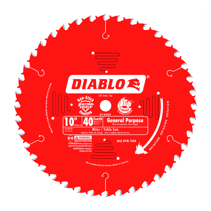 10 in x 40 Tooth General Purpose Saw Blade