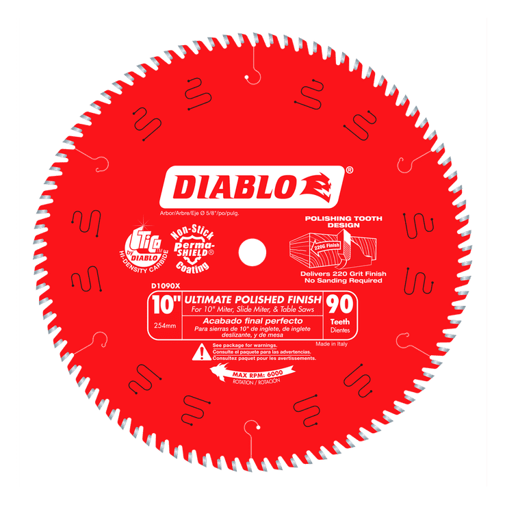 10 in x 90 Tooth Ultimate Polished Finish Saw Blade