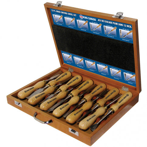 12 PC WOOD CARVING CHISEL SET