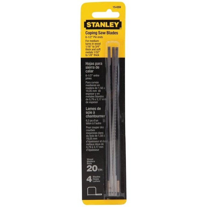 15-059 Coping Saw Blades 4Pk 20Tpi