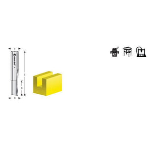 43500 Solid Carbide Single O Flute Plastic Cutting 1/8 Dia x 1/2 x 1/4 Inch Shank