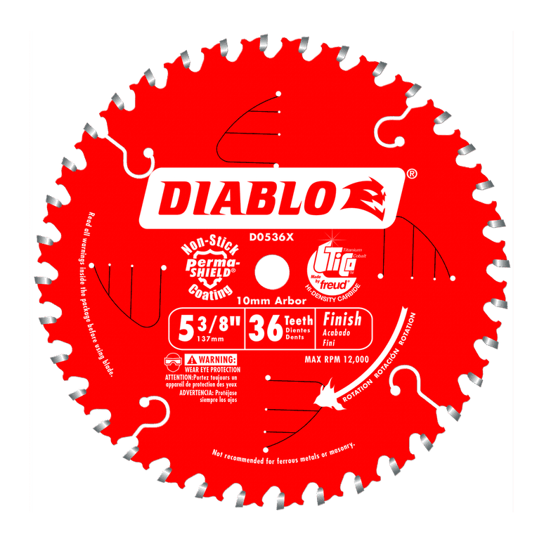 5-3/8 in x 36 Tooth Finish Trim Saw Blade