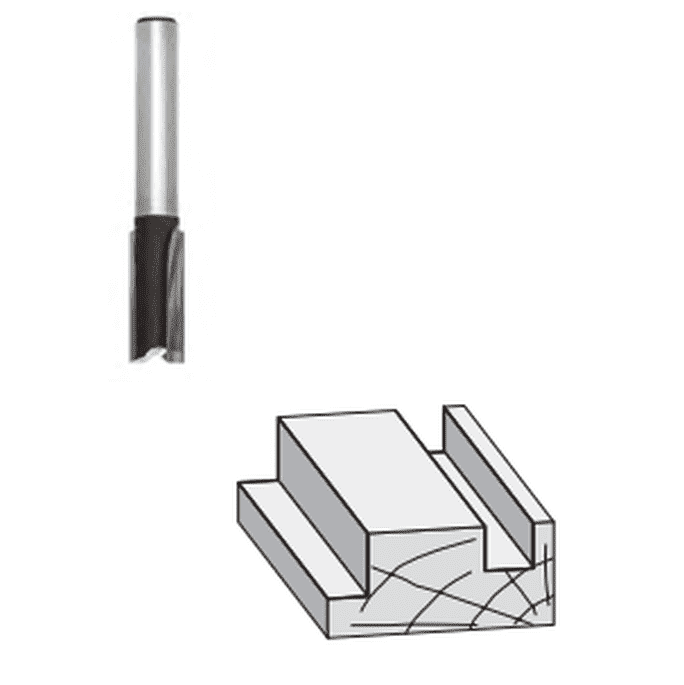 6Mm Metric Straight Cut Router Bit