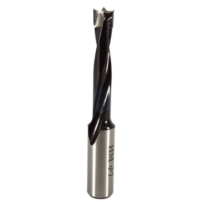 7Mm Carbide Tipped Brad Point Dowel Bits 57Mm Shank LH