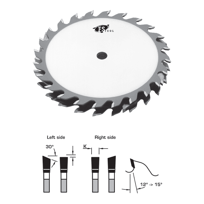 8" Dado Set 24T 5/8" Bore