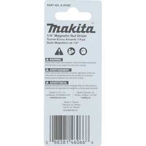 Bit Driver Impact Nutsetter Magnetic 1/4" X 1-3/4"