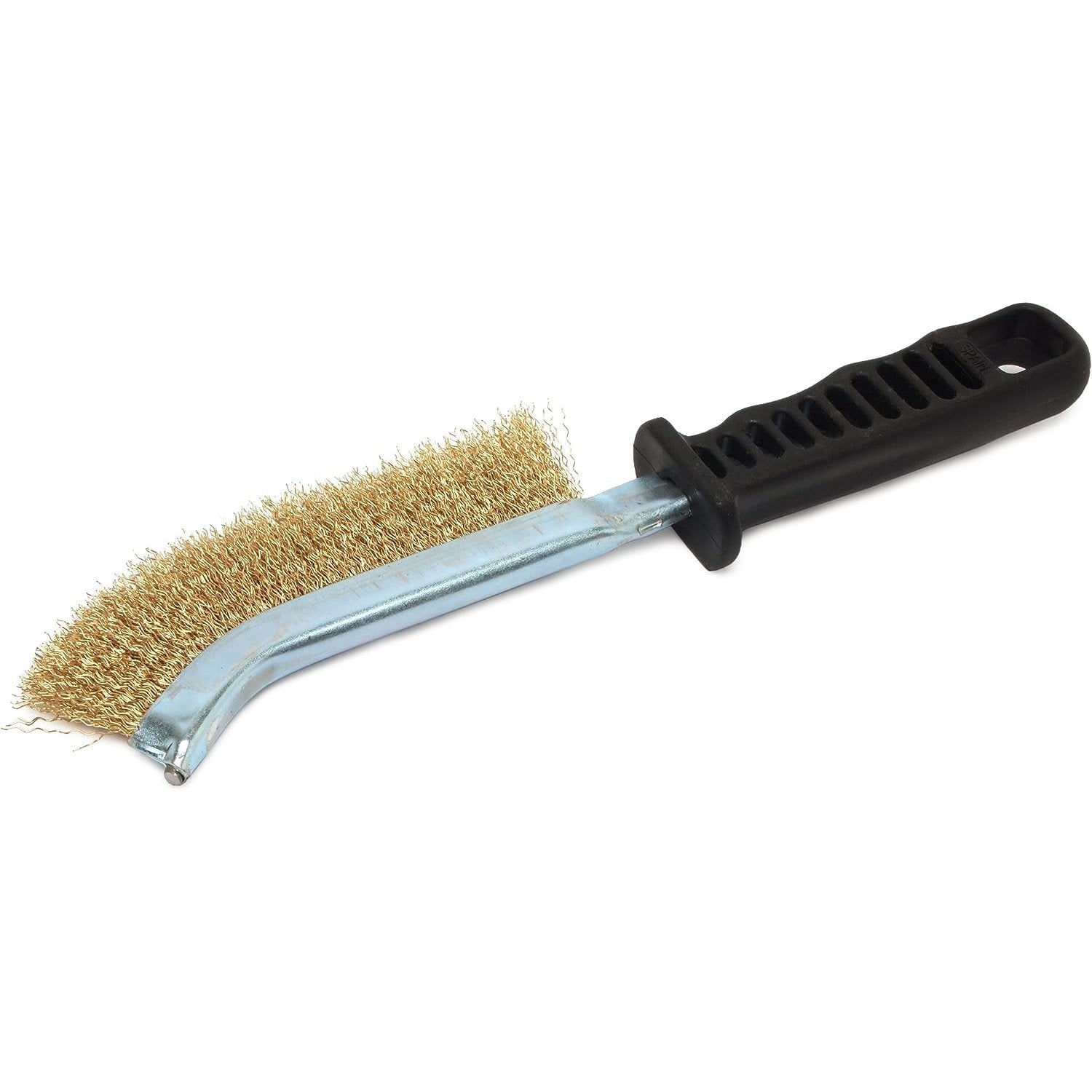 Curved Handle Brush With Scraper 13 1/2