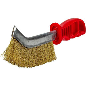 Curved Handle Brush With Scraper 13 1/2