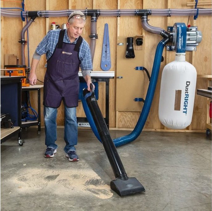 Dust Right 4'' Quick Change Floor Sweep