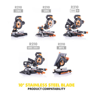 Evolution 10 In. 66T, 1 In. Arbor, Tungsten Carbide Tipped Stainless Steel Cutting Blade