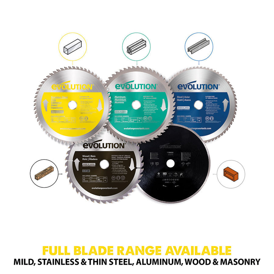 Evolution 10 In. 66T, 1 In. Arbor, Tungsten Carbide Tipped Stainless Steel Cutting Blade