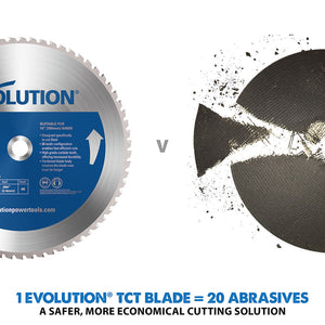 Evolution 14 In. 66T, 1 In. Arbor, Tungsten Carbide Tipped Mild Steel And Ferrous Metal Blade